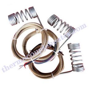 Stainless Steel 304 Coil Heaters , 100W Tangential Electric Heating Element