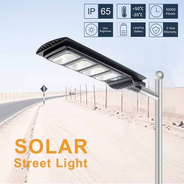 High Power IK10 170lm/W Outdoor Solar LED Street Lights With PC Optical Lens