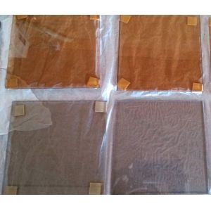 Round Bronze Tinted Table Top Glass Withstands Abrupt Temperature