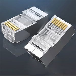 Male RJ45 Connector Cat6 Rubber RJ45 Cable Rj11 Dual Female Connector -40°C- 70