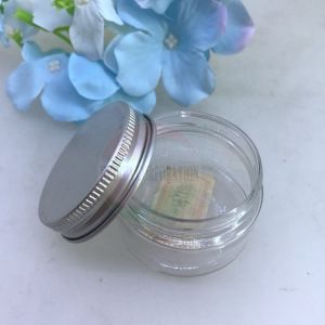 Confectionery 420ml Clear Plastic Cylinder Can with Aluminum Lid