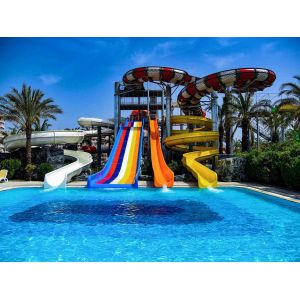ODM Water Theme Park Playground Games Item Equipment Fiberglass Spiral Slide