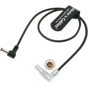 Power Cable For Zacuto Kameleon EVF DC Male To Adjustable Right Angle 4-Pin Male