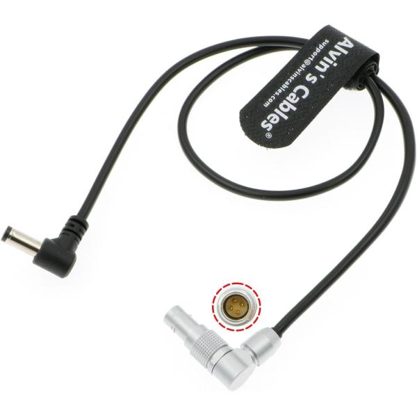 Power Cable For Zacuto Kameleon EVF DC Male To Adjustable Right Angle 4-Pin Male