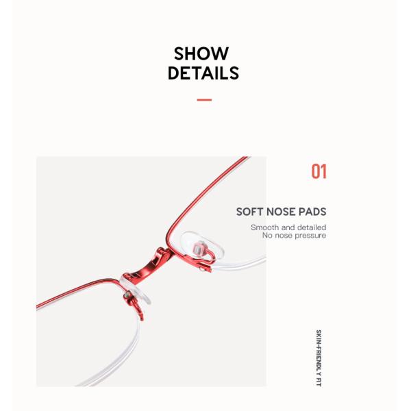 Red Classic Fashion Reading Glasses BSCI Folding Reading Glasses Anti Blue