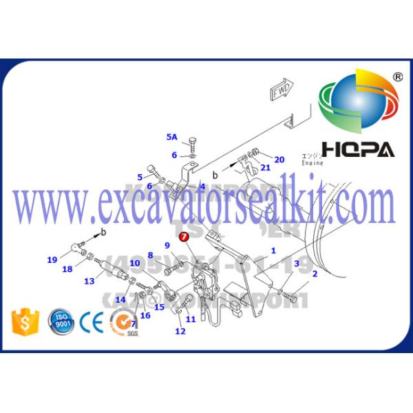 Excavator Engine Parts PC120-6 Throttle Motor 7834-40-2002 7834-40-2001 7834-40-2000