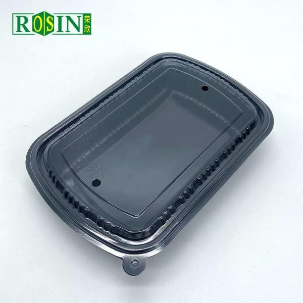 Buy Rectangular Plastic Disposable Food Containers Thermoformed With Cover at wholesale prices