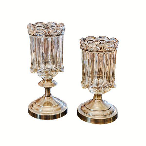 Buy Classical Crystal Glass Transparent Vase Flower Display Glass Vase at wholesale prices