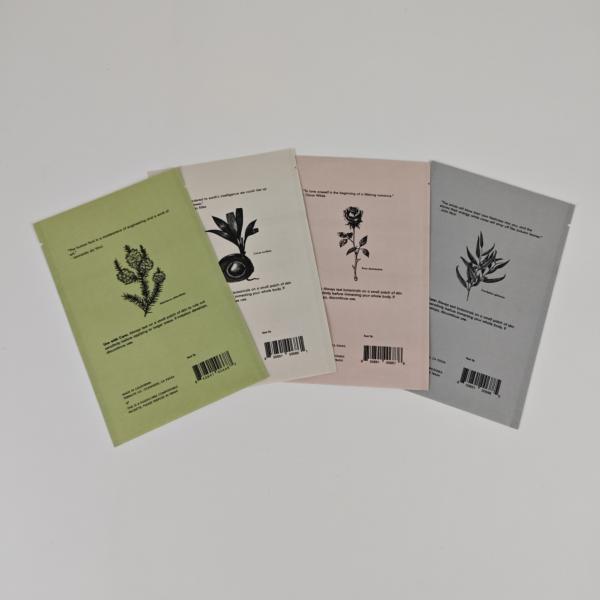 Buy Cosmetic Samples Facial Cream Biodegradable Kraft Pouch Custom Digital Printing Small Bags at wholesale prices