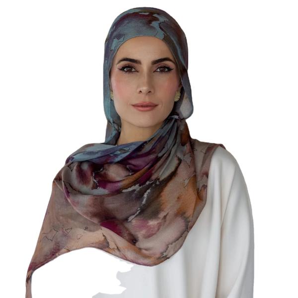 Wholesale Large Pearl Chiffon Long Women Abaya Printed Shawl Scarf Chiffon Hijab