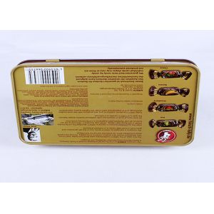 Rectangle Chocolate Tin Boxes , Full Color Chocolate Gift Boxes With Embossed