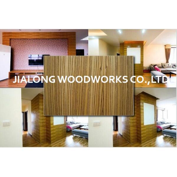 Thick Grain Natural Sliced Zebrano Quarter Cut Veneer Sheet For Decoration