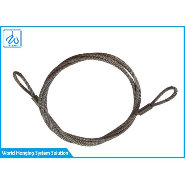 Buy 6mm 7x19 Stainless Steel Wire Rope Slings Eye & Eye For Aircraft Cable Display System at wholesale prices