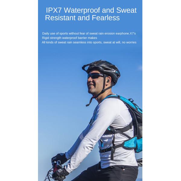 Dual Ear Wireless Bluetooth Earphones 6D Stereo HiFi Wireless Earbus IP7 Wireless Gaming Headset (with Microphone 2200mAh)