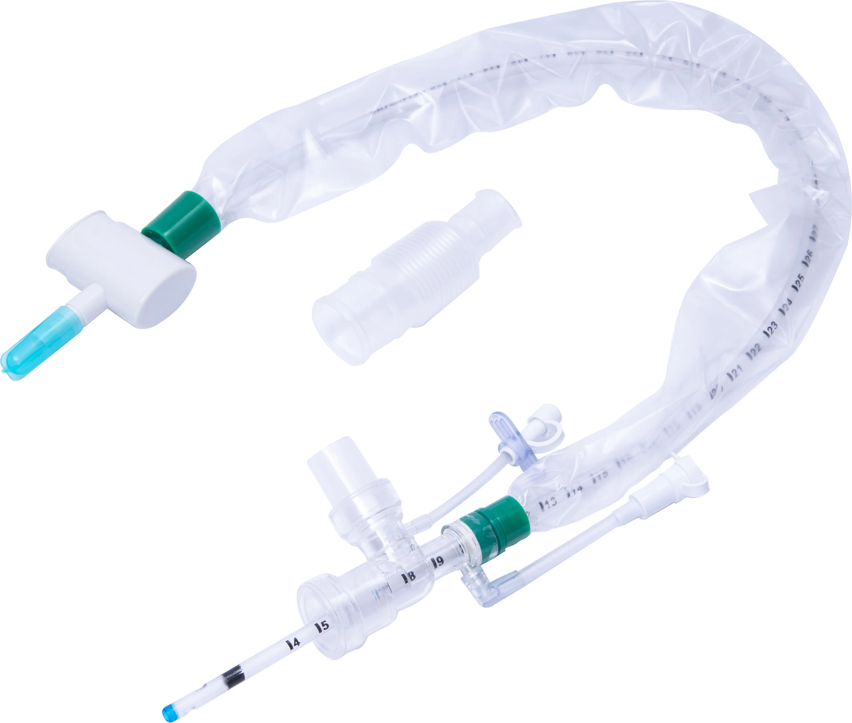 BESDATA Kim Vent closed suction system endotracheal tracheostomy ETT 24Hrs 72 Hrs adult pediatric secretion catheter tub