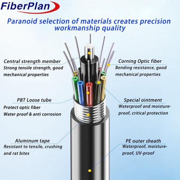 Aluminum Tape Layer Stranded Loose Tube Outdoor Cable GYTA