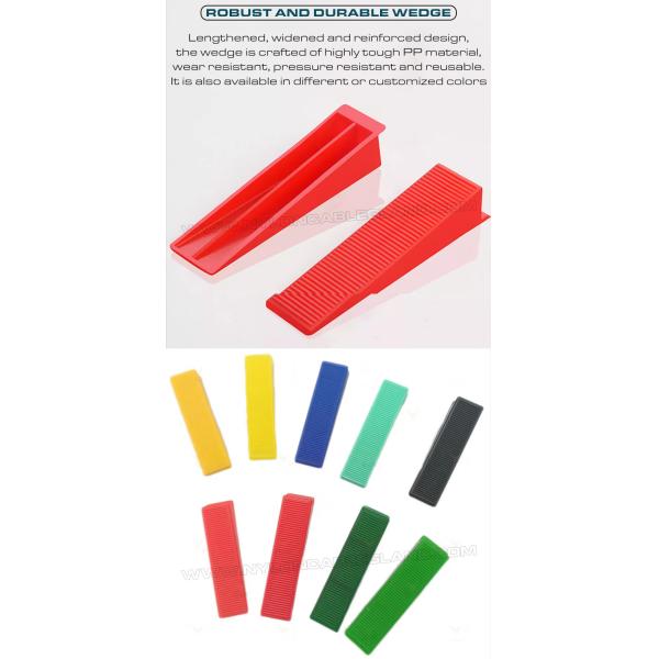 Plastic Tile Leveling System White Tile Leveling Spacer Clip 1.5mm (1/16") with Plier & Wedge, 500 pcs/bag, fit for 3-12mm Thick Tiles