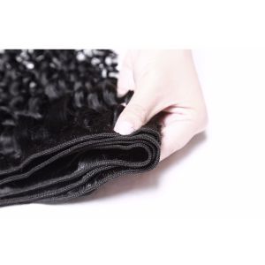 Deep Wave 1B 100% Brazilian Human Virgin Hair Bundles For Black Lady