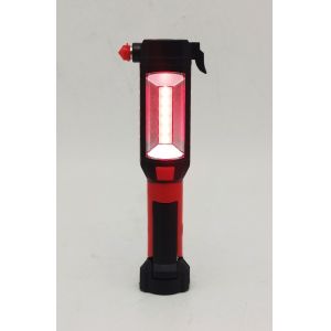 Functional Battery Powered Portable Work Light With Emergency Hammer And Belt
