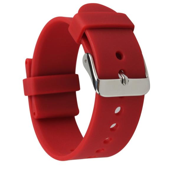 Buy 20mm TPU Watch Band , SHX Rubber Wrist Watch Straps Red Color at wholesale prices