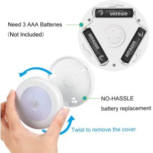 Motion Sensor Lights, Battery-Powered LED Night Lights, Stick-Anywhere Closet