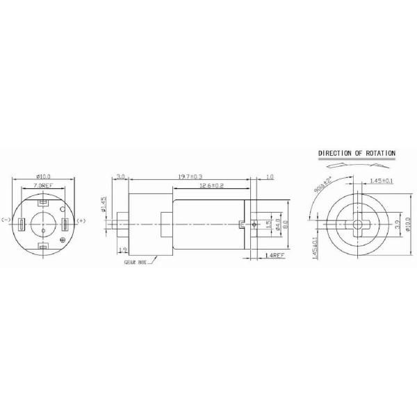 Hofon High Quality Small Size Brush DC Plastic Drive Gear Reduction Motor 10mm Planetary Gear Motor 3V 4.5V