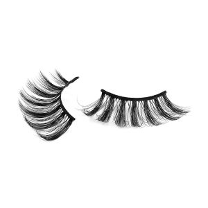 Wispy Natural Silk Lashes , Synthetic Fiber Full Strip Lashes