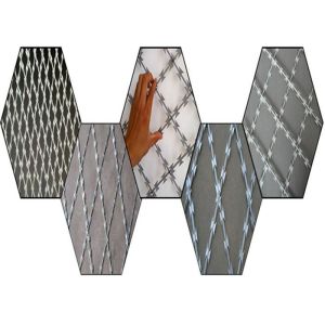 Galvanized Razor Barbed Wire Mesh Fence / Welded Razor Mesh Fence For Protection