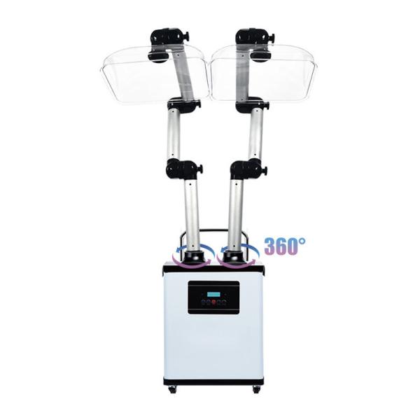 110V White Moxibustion nail salon fume extractor Equipment with Double Arms