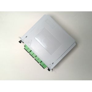 DIN Type 1X16 Insertion Fiber Optic Splitter With SC / APC Connectors LGX PLC 16