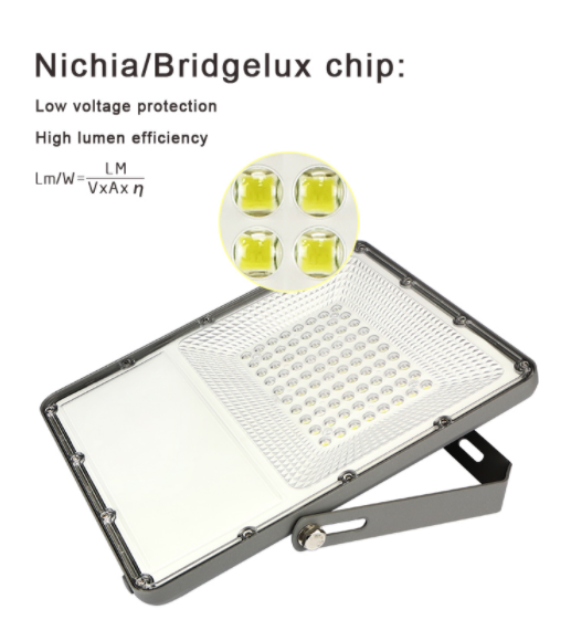 170lm/W ADC12 Aluminum Solar Battery Flood Light Outdoor Waterproof 6500K