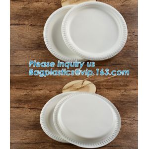 Eco-Friendly biodegradable compostable sugarcane bagasse 7inch food plate