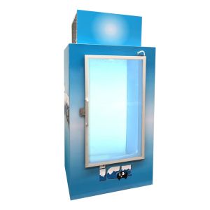 China Painted Steel Commercial Ice Freezer With Top Mount Refrigeration System on sale