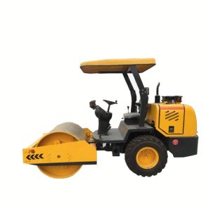 3.5 Tons Hydraulic Single Drum Vibratory Road Roller With Yellow Color