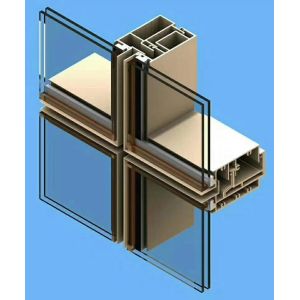 Quality Fireproof Curtain Wall Aluminium Profile Facade Thermal Insulation for sale