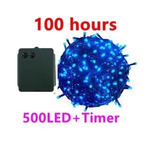 Decorative Blue Christmas Lights Battery Operated 20m length IP44 28V