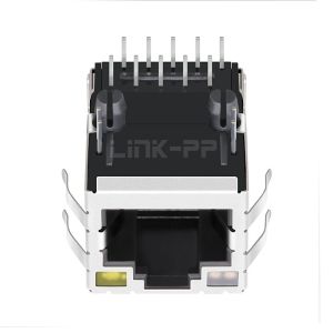 LPJG16402A37NL 100/1000 Base-T Tab UP Green&Orange/Yellow Led 1 Port RJ45 Jack