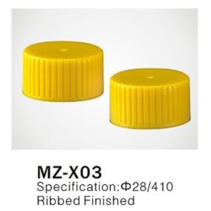Φ28/410 PP/PET round plastic cap for cosmetic plastic bottle closure, ribbed finished