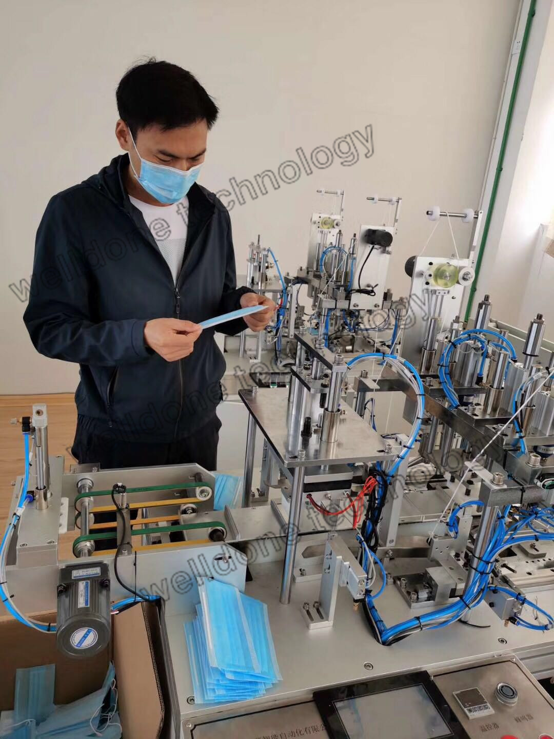 Disposable Face Mask Making 100pcs/Min Auxiliary Equipment