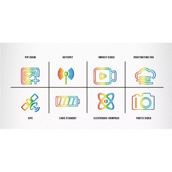 Binocular Double Light Fusion Thermal Imaging Night Vision Lens 50mm 384x288