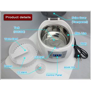 JP -900S Ultrasonic Jewellery Cleaners , 750ml Portable Ultrasonic Cleaner