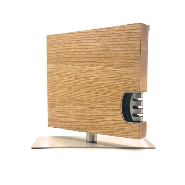 Oak Magnetic Knife Holder Set with Magnetic Holder and Knife Sharpener Sustainable Design