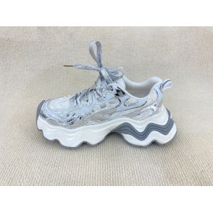 Heightening Silver Casual Sneakers Thick Bottom Soft Comfortable Trainers