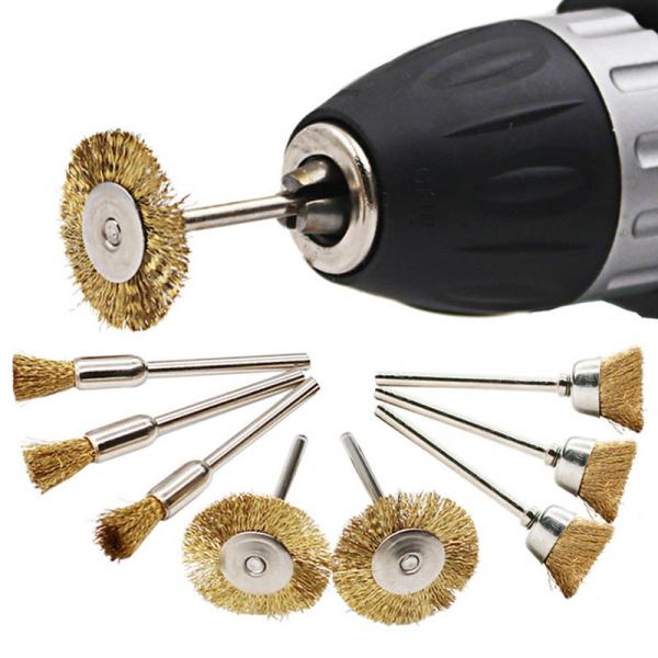 Buy 2.5cm Rust Removal Wire Metal Wheel Brush 4.7g 41mm Long Rotary Grinder Power Tool at wholesale prices