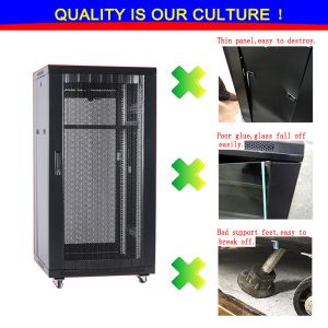 Communication Locking Network Cabinet 19 Inch 600mm * 600mm * 27U Fireproof