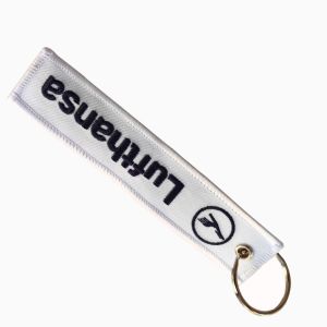 Custom Lufthansa Embroidered Keychain | 10-Char Personalization & OEKO-TEX