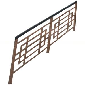 External Wrought Iron Stair Handrail Banisters And Railings For Commercial