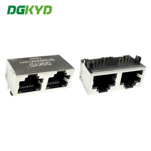 China RJ45 network socket connector with shielded female socket/interface/network port DGKYD561288GWA1DY1 on sale