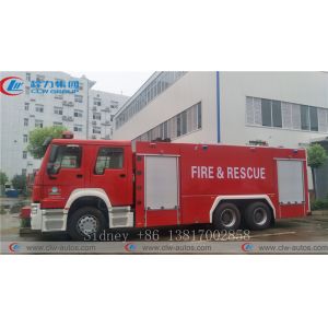 China LHD RHD Sinotruk Howo 6x4 371HP Fire Rescue Truck on sale