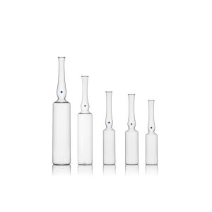 clear amber borosilicate glass ampoule medical cosmetic use